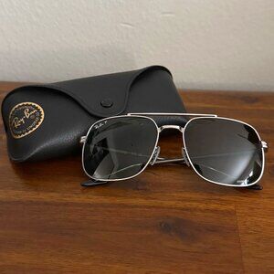 Ray-Ban - Square Aviator Sunglasses in Silver